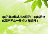 qq的郵箱格式是怎樣的（qq郵箱格式原來不止一種 你才知道嗎）