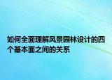 如何全面理解風(fēng)景園林設(shè)計(jì)的四個(gè)基本面之間的關(guān)系