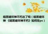 暗黑破壞神不朽出了嗎（暗黑破壞神 《暗黑破壞神不朽》如何在pc）