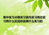 集中實(shí)習(xí)分散實(shí)習(xí)委托實(shí)習(xí)崗位實(shí)習(xí)有什么區(qū)別你是做什么實(shí)習(xí)的