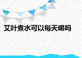 艾葉煮水可以每天喝嗎