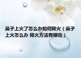 鼻子上火了怎么辦如何降火（鼻子上火怎么辦 降火方法有哪些）