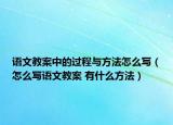 語文教案中的過程與方法怎么寫（怎么寫語文教案 有什么方法）