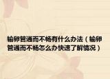 輸卵管通而不暢有什么辦法（輸卵管通而不暢怎么辦快速了解情況）