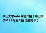 中山大學(xué)mba課程介紹（中山大學(xué)MBA招生介紹 流程如下）