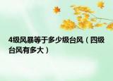 4級風暴等于多少級臺風（四級臺風有多大）