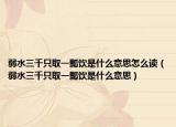 弱水三千只取一瓢飲是什么意思怎么讀（弱水三千只取一瓢飲是什么意思）