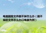 電腦刪除文件刪不掉怎么辦（刪不掉的文件怎么辦以電腦為例）