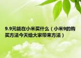 9.9元能在小米買什么（小米9的購買方法今天給大家?guī)矸椒ǎ? /></span></a>
                        <h2><a href=