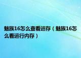 魅族16怎么查看運(yùn)存（魅族16怎么看運(yùn)行內(nèi)存）