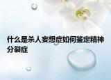 什么是殺人妄想癥如何鑒定精神分裂癥