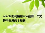 oracle如何使用arw在同一個文件中生成兩個報表