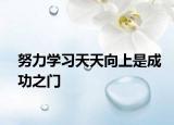 努力學習天天向上是成功之門