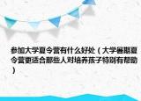 參加大學(xué)夏令營(yíng)有什么好處（大學(xué)暑期夏令營(yíng)更適合那些人對(duì)培養(yǎng)孩子特別有幫助）