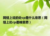 網(wǎng)絡(luò)上說的處cp是什么意思（網(wǎng)絡(luò)上處cp是啥意思）