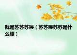 就是蘇蘇蘇喂（蘇蘇喂蘇蘇是什么梗）