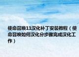 使命召喚11漢化補丁安裝教程（使命召喚如何漢化分步驟完成漢化工作）
