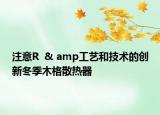 注意R  & amp工藝和技術(shù)的創(chuàng)新冬季木格散熱器