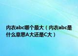 內(nèi)衣abc哪個最大（內(nèi)衣abc是什么意思A大還是C大）