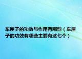 車?yán)遄拥墓πc作用有哪些（車?yán)遄拥墓πв心男┲饕羞@七個(gè)）