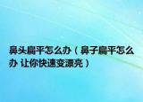 鼻頭扁平怎么辦（鼻子扁平怎么辦 讓你快速變漂亮）