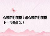 心理陰影面積（求心理陰影面積下一句是什么）