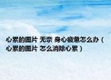 心累的圖片 無(wú)奈 身心疲憊怎么辦（心累的圖片 怎么消除心累）