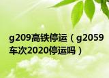 g209高鐵停運（g2059車次2020停運嗎）