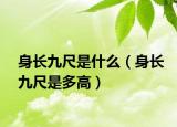身長九尺是什么（身長九尺是多高）