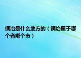 銅冶是什么地方的（銅冶屬于哪個(gè)省哪個(gè)市）