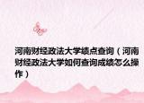 河南財(cái)經(jīng)政法大學(xué)績(jī)點(diǎn)查詢（河南財(cái)經(jīng)政法大學(xué)如何查詢成績(jī)?cè)趺床僮鳎? /></span></a>
                        <h2><a href=