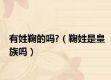 有姓鞠的嗎?（鞠姓是皇族嗎）