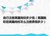 自己注冊(cè)英國(guó)商標(biāo)多少錢(qián)（英國(guó)脫歐后英國(guó)商標(biāo)怎么注冊(cè)費(fèi)用多少）