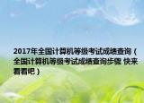 2017年全國(guó)計(jì)算機(jī)等級(jí)考試成績(jī)查詢（全國(guó)計(jì)算機(jī)等級(jí)考試成績(jī)查詢步驟 快來(lái)看看吧）