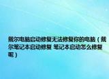 戴爾電腦啟動修復(fù)無法修復(fù)你的電腦（戴爾筆記本啟動修復(fù) 筆記本啟動怎么修復(fù)呢）