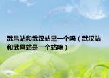 武昌站和武漢站是一個(gè)嗎（武漢站和武昌站是一個(gè)站嘛）