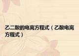 乙二酸的電離方程式（乙酸電離方程式）