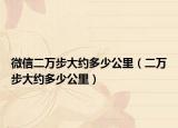 微信二萬步大約多少公里（二萬步大約多少公里）