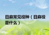 日麻常見役種（日麻役是什么）