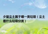 少量塵土屬于哪一類垃圾（塵土是什么垃圾分類）