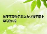 孩子不愛學(xué)習(xí)怎么辦讓孩子愛上學(xué)習(xí)的6招