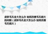 皮膚毛孔變大怎么辦 如何改善毛孔粗大的問題（皮膚毛孔變大怎么辦 如何改善毛孔粗大）