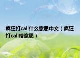 瘋狂打call什么意思中文（瘋狂打call啥意思）