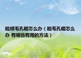 臉頰毛孔粗怎么辦（臉毛孔粗怎么辦 有哪些有用的方法）