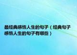 最經(jīng)典感悟人生的句子（經(jīng)典句子 感悟人生的句子有哪些）