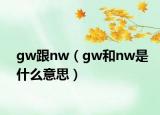 gw跟nw（gw和nw是什么意思）