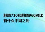 麒麟710和麒麟960對比有什么不同之處