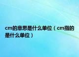 cm的意思是什么單位（cm指的是什么單位）