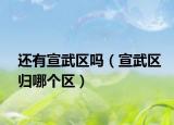 還有宣武區(qū)嗎（宣武區(qū)歸哪個區(qū)）