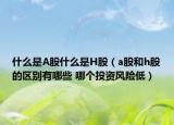 什么是A股什么是H股（a股和h股的區(qū)別有哪些 哪個(gè)投資風(fēng)險(xiǎn)低）